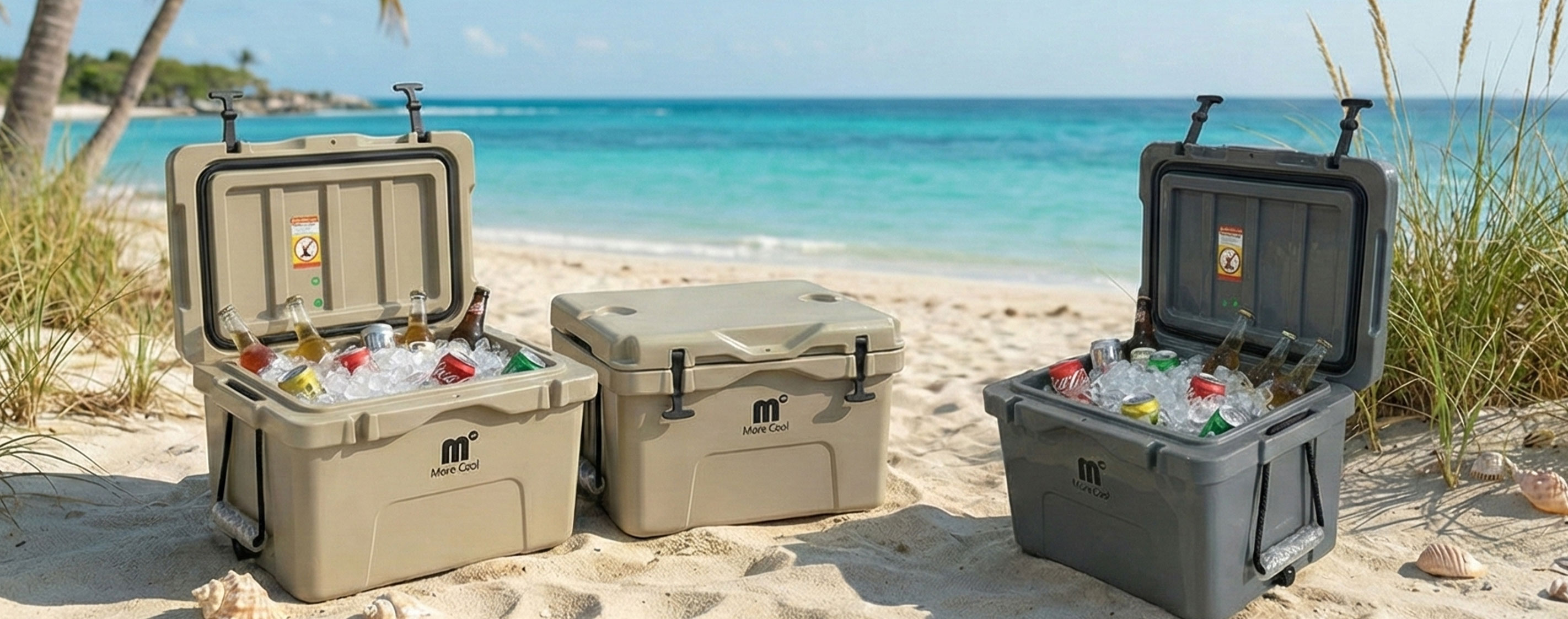 กระติกเก็บความเย็นสีเทา More Cool